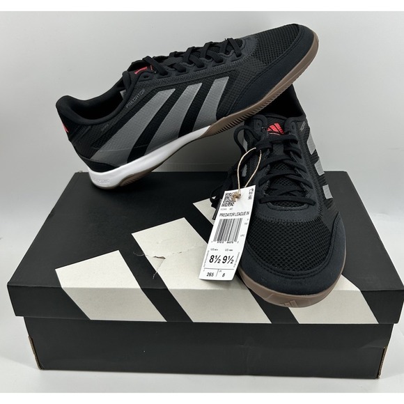 Adidas Predator League IN ID3781 Indoor Soccer Shoes Black Men's Size 8.5 NIB
